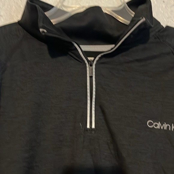 Calvin Klein Move 365 black zip top running pullover size large - Picture 3 of 8